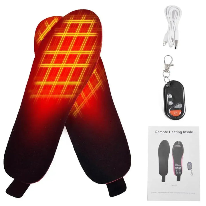 BowLift | Rechargeable Heated Insoles WarmStep Pro | Rechargeable with Remote Control | 3 Heat Levels | Trim-to-Fit | Electric Foot Warmers for Winter & Outdoor