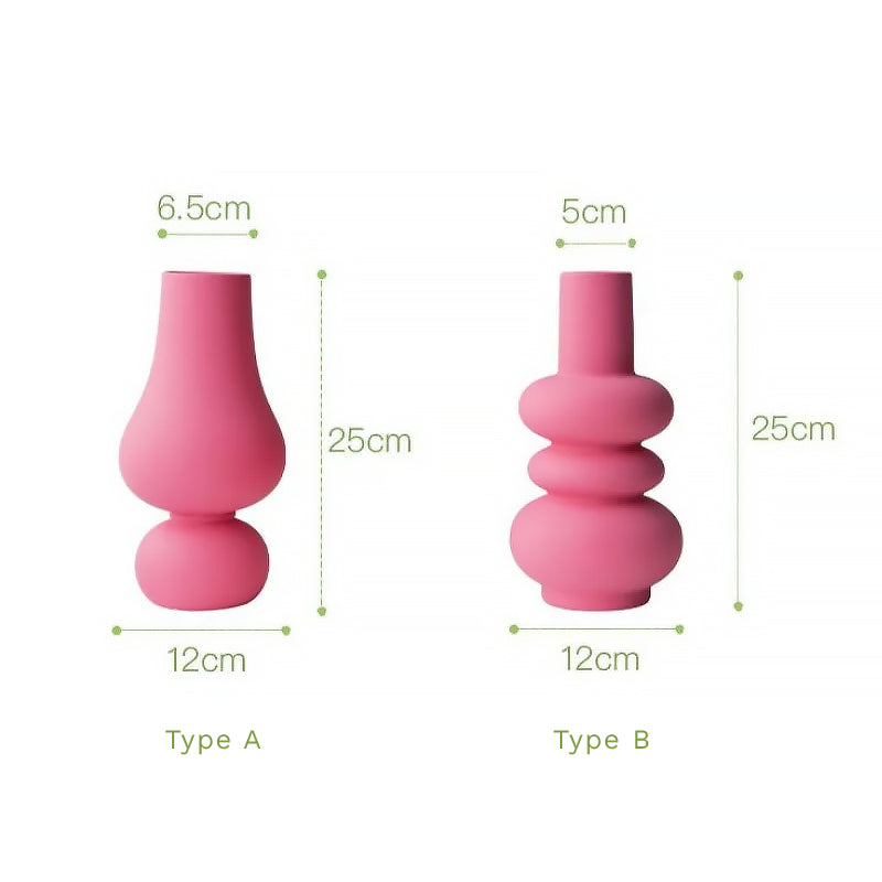 Vivid Pink Ceramic Vase | Bowlift