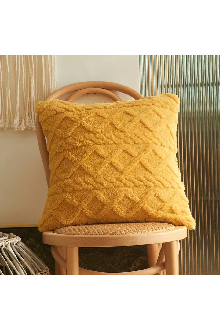Geometric Plush Sofa Pillow Cover | Bowlift