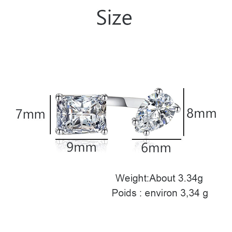 BowLift | Water Drop Zircon Chic Adjustable Ring