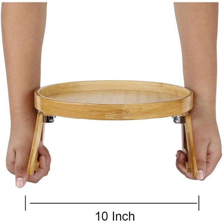 BowLift | Comfy Sofa Armrest Wooden Tray