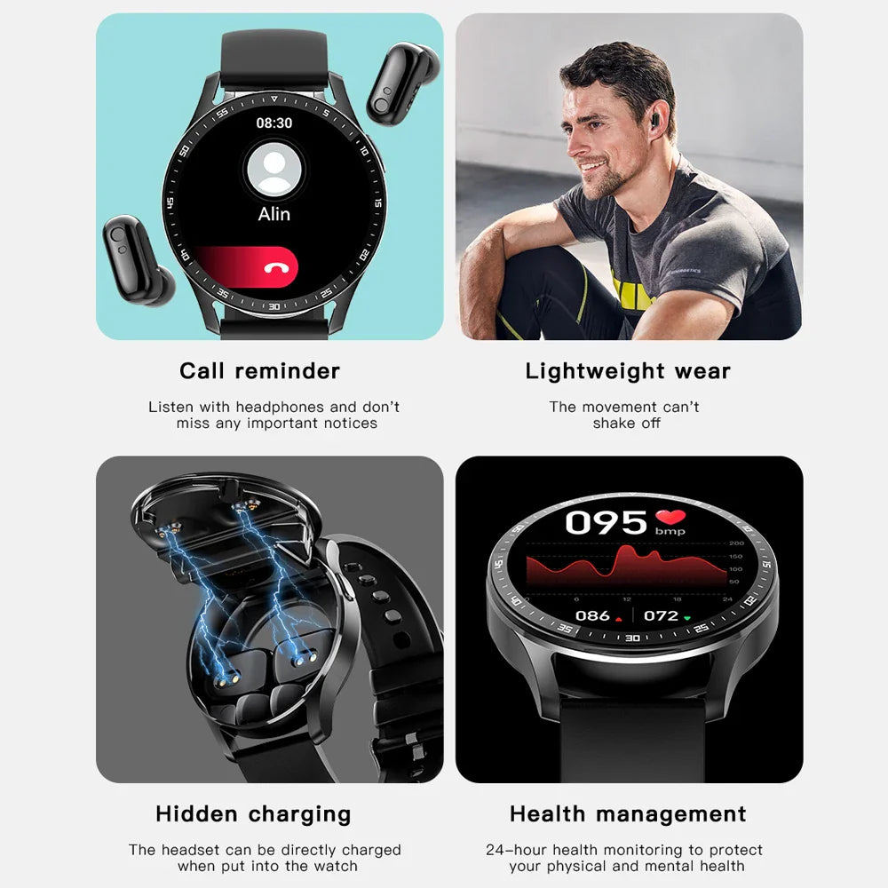 BowLift | Two In One  Smart Watch With Bluetooth Earbuds