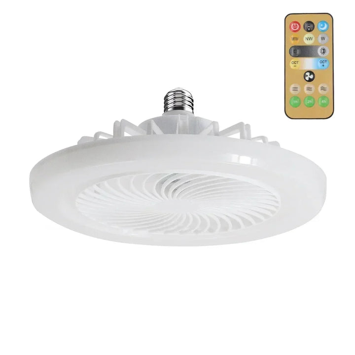 Upgrade Your Living Space with the Smart Remote Control Ceiling Fan - LED Lighting and E27 Converter Base Included for Ultimate Convenience | Bowlift