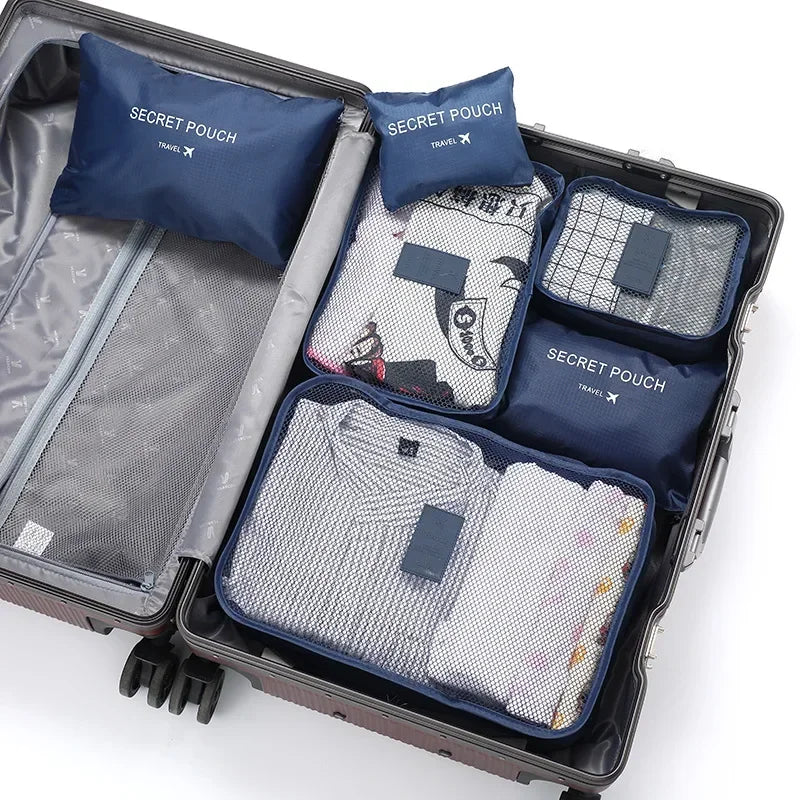 BowLift | ReiseLina Luggage Organizer Set | 6-piece | Waterproof & Space-saving | Made of Oxford Fabric