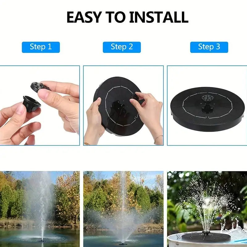 BowLift | SolarSpring Vital Solar Fountain | Floating Pond Pump | Garden Decoration | Solar Water Feature for Outdoors