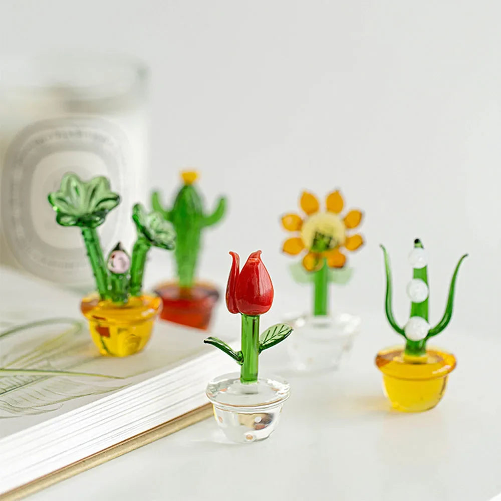 Plants with Pot Glass Ornament | Bowlift