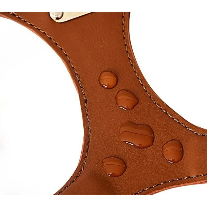 Adjustable Leather Dog Harness with Custom Engraving Bowlift
