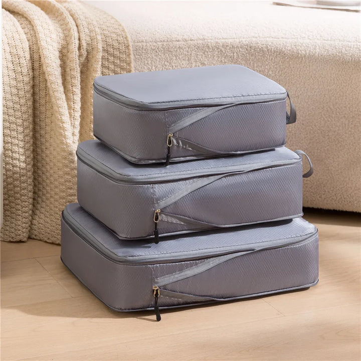 BowLift | Travel Organizer Set PackNest 3-in-1 | Compressible & Waterproof Luggage Bags | Nylon Suitcase Organizer | Portable & Lightweight
