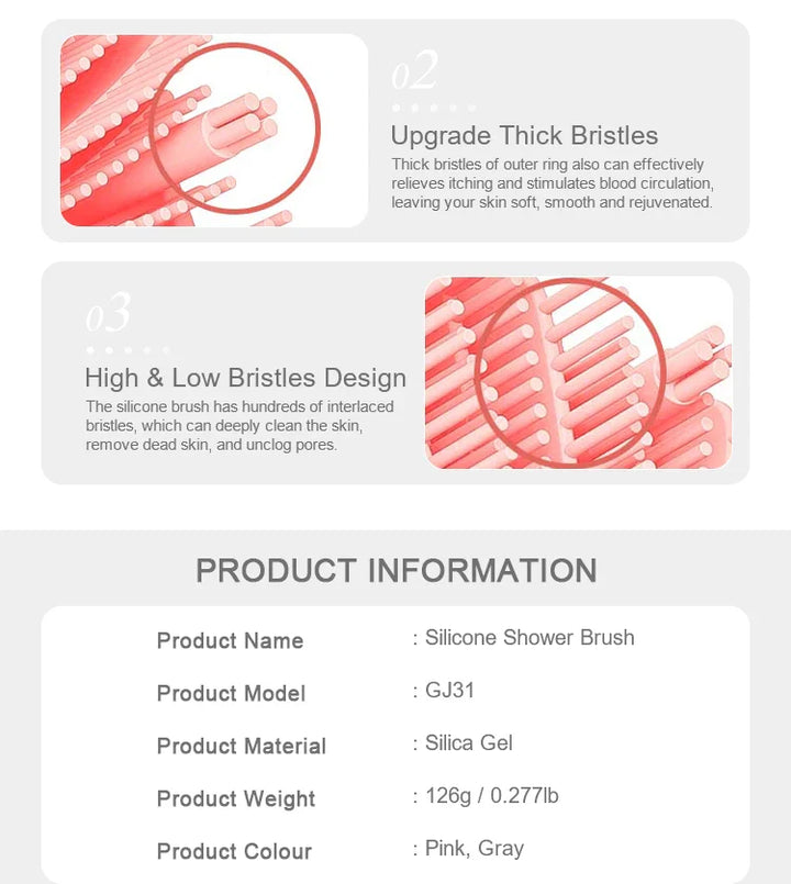 BowLift | Soft Silicone Shower Body Scrubber