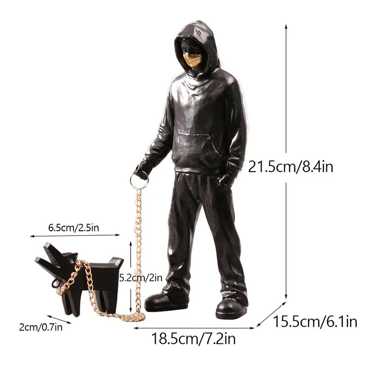 BowLift | Dropshipping Banksy Sculpture Collection Flower Thrower Statue Pop Art Modern Balloon Girl Figurine Office Home Decoration