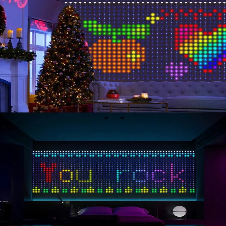 BowLift | Musical RGB Curtain Garland LED Window Lights