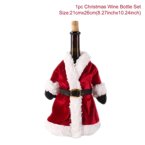 BowLift | Festivora Wine Bottle Cover | Christmas Decoration 2025 | Fabric Cover for Wine & Champagne Bottles | Perfect Gift & Table Decoration for Christmas & New Year 2026