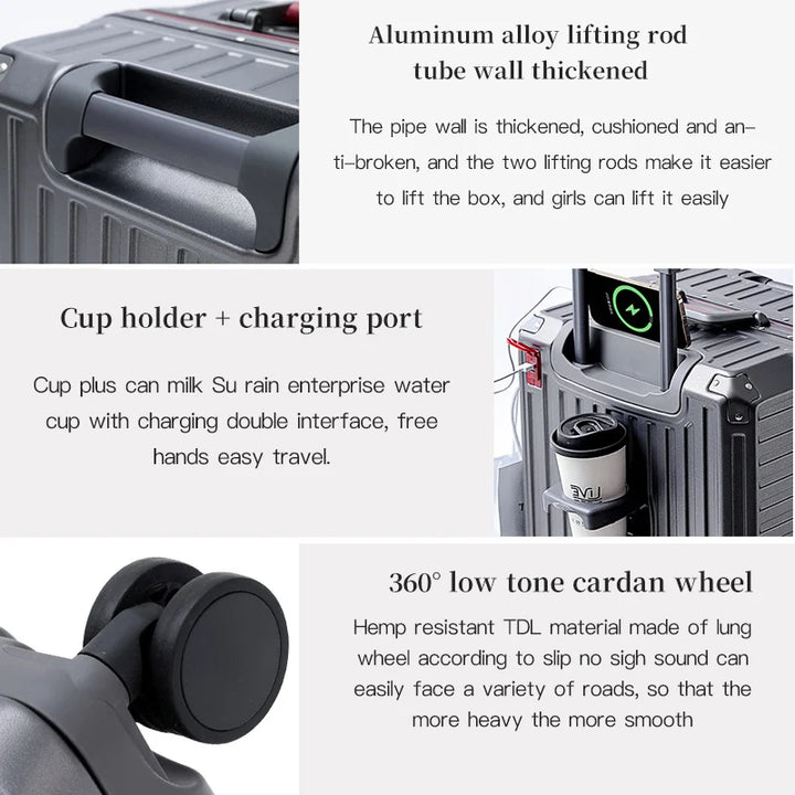 BowLift | Wide Handle Hardcase Suitcase – Lisbon