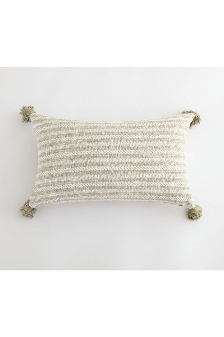 White Tassel Pillow Cover | Bowlift
