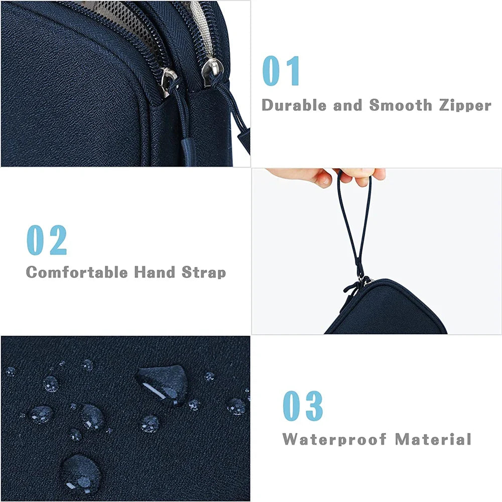 BowLift | Techviva PackSafe Electronic Organizer Bag | 2-layer & waterproof | For cables, chargers, USB & accessories | Compact & portable