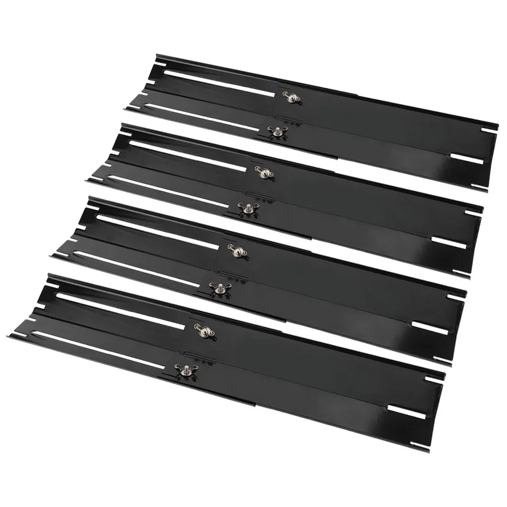 BowLift | Grill shield Adjustable heat shield for gas grills | Replacement thermal plates made of enamel | 2/4 pair set | Universal adjustable 30–56 cm