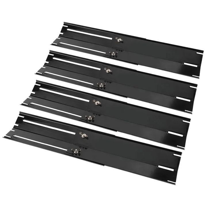 BowLift | Grill shield Adjustable heat shield for gas grills | Replacement thermal plates made of enamel | 2/4 pair set | Universal adjustable 30–56 cm