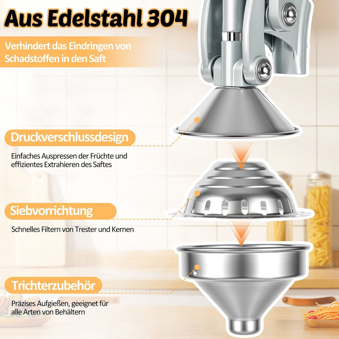 Manual Juice Press Citrus Press Stainless Steel | Bowlift