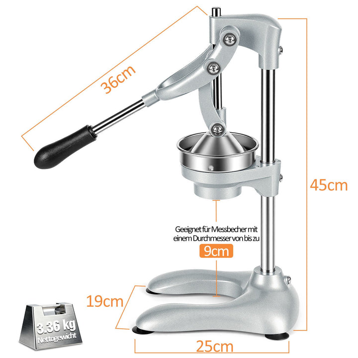 Manual Juice Press Citrus Press Stainless Steel | Bowlift