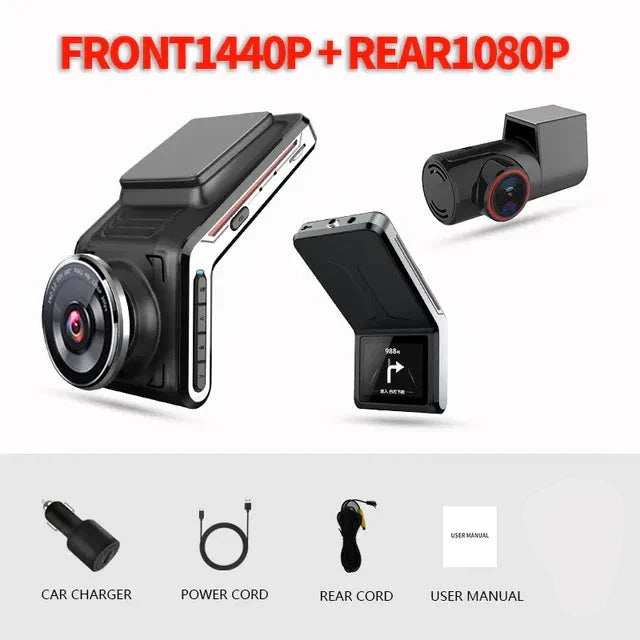 BowLift | 4K Dual Dash Cam Front and Rear – F1.8 Lens, Night Vision & 24/7 Parking Mode | DriveCam