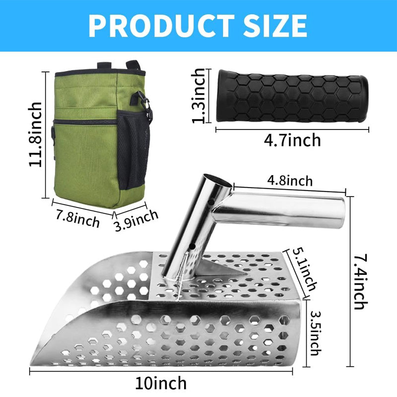 BowLift | Metal Detection Sand Shovel Stainless Steel Digging Shovel For Beach And Underwater Treasure Hunting