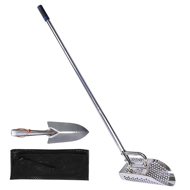 BowLift | Long Handle Sand Shovel, Long Handle Stainless Steel Metal Detection Sand Shovel, Suitable For Treasure Hunting