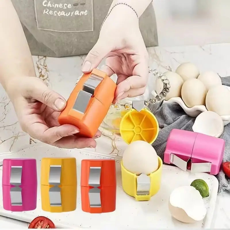 BowLift | Clean & Quick Egg Opener – With integrated separator attachment for yolk & egg white