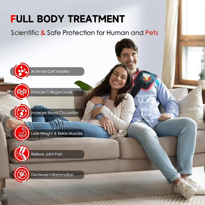 BowLift | Red & Infrared LED Slimming Belt with Heat Therapy – 60 Light Beads, 850nm & 660nm Wavelengths