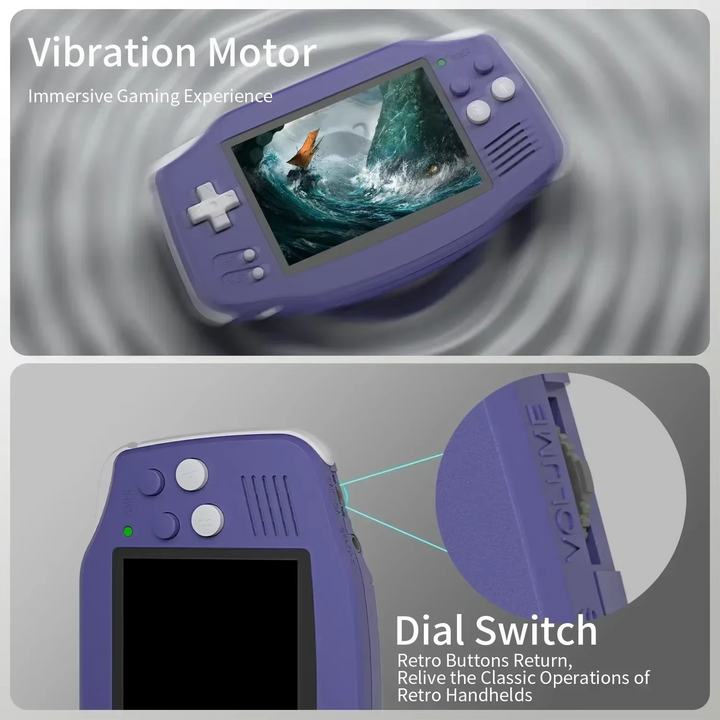 BowLift | Retro Handheld Game Console with 3.4 Inch IPS Screen, Linux System, Bluetooth, and HD TV Output