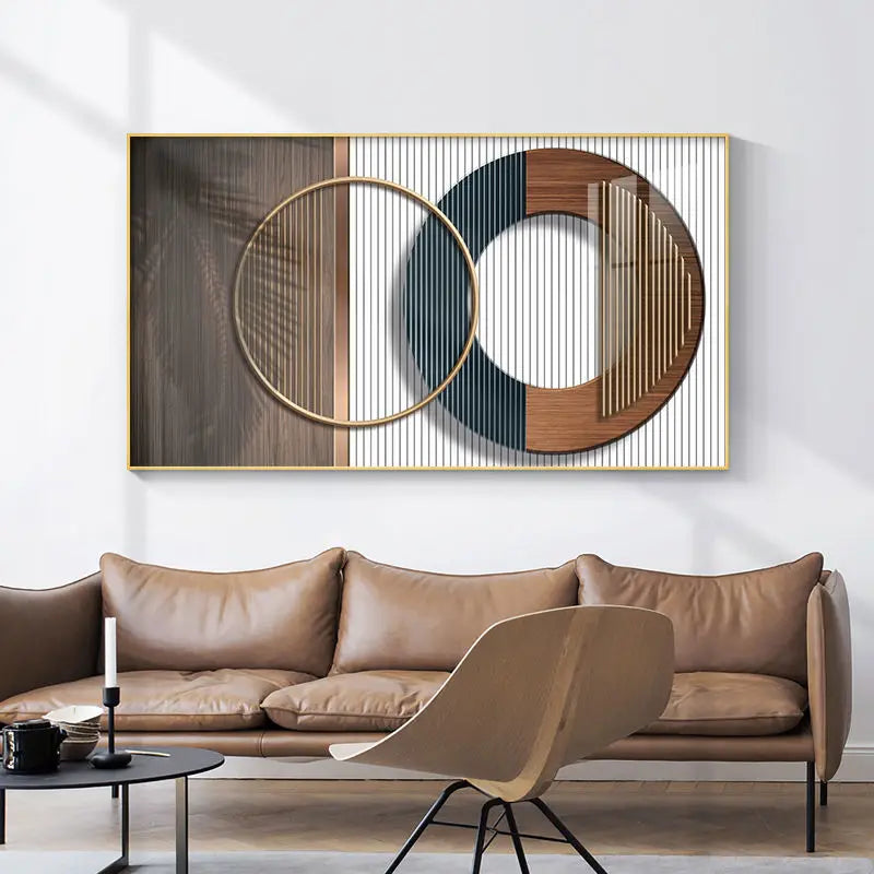 Modern Aesthetics Abstract Sun & Moon Wall Art Fine Art Canvas Prints Pictures For Luxury Loft Living Room Dining Room Lifestyle Art Decor | Bowlift