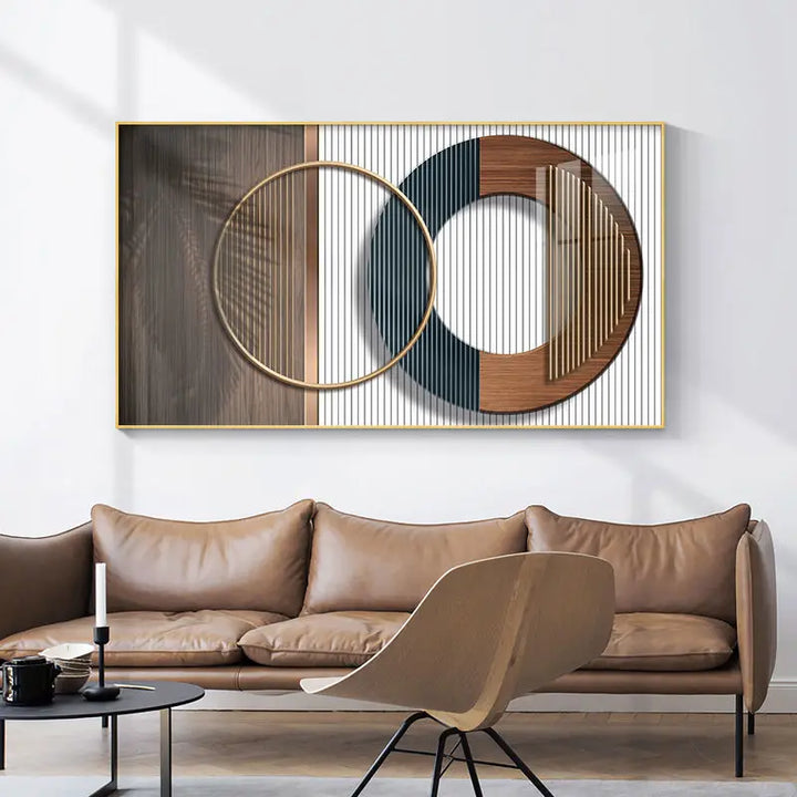 Modern Aesthetics Abstract Sun & Moon Wall Art Fine Art Canvas Prints Pictures For Luxury Loft Living Room Dining Room Lifestyle Art Decor | Bowlift