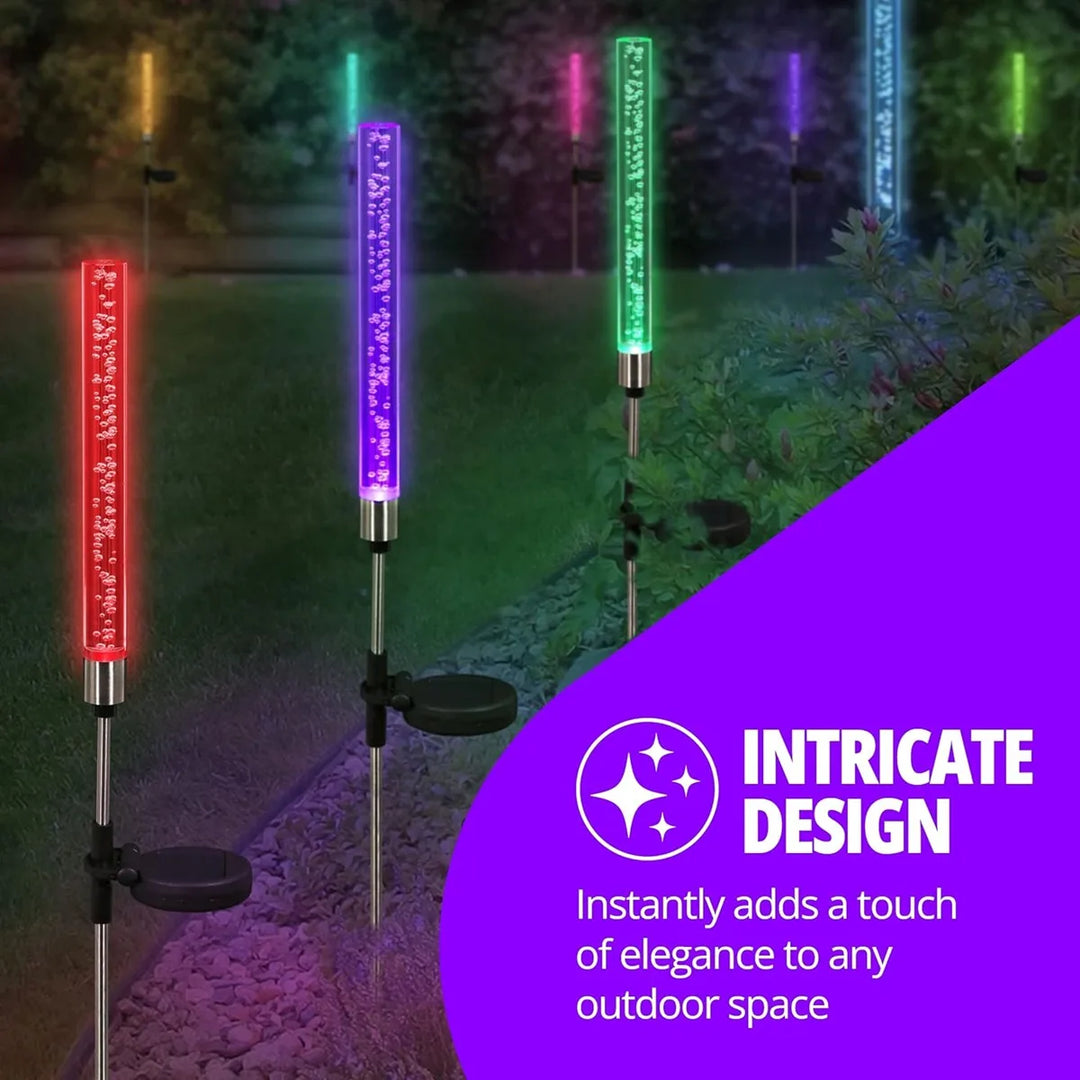 BowLift | LumaFlair Solar Garden Light | Color Changing LED | Weatherproof | With Ground Spike