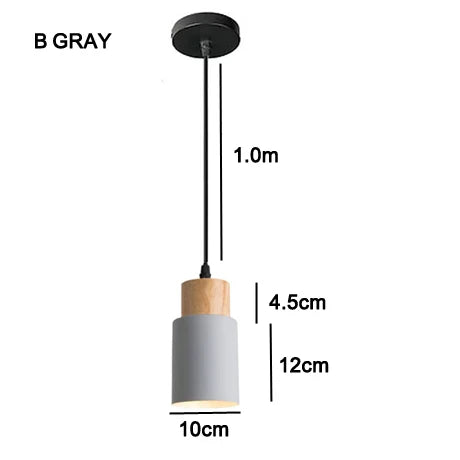 BowLift | Nordic LED Pendant Lights Made of Metal and Wood - Modern Hanging Lamps for Dining Room and Kitchen