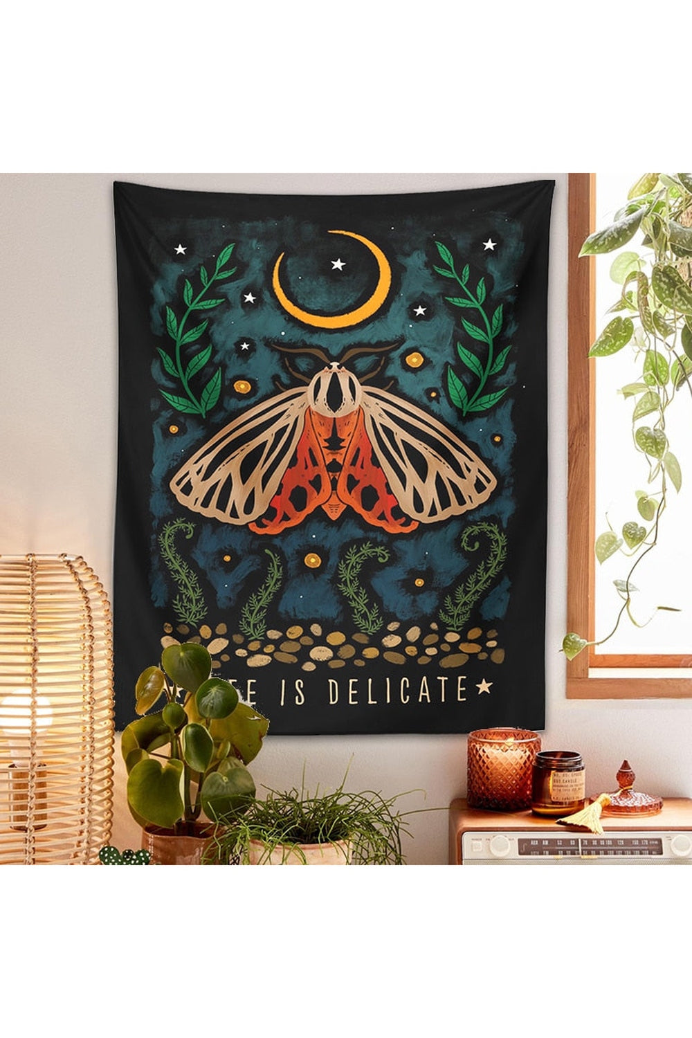 Moon Mushroom Wall Tapestry | Bowlift