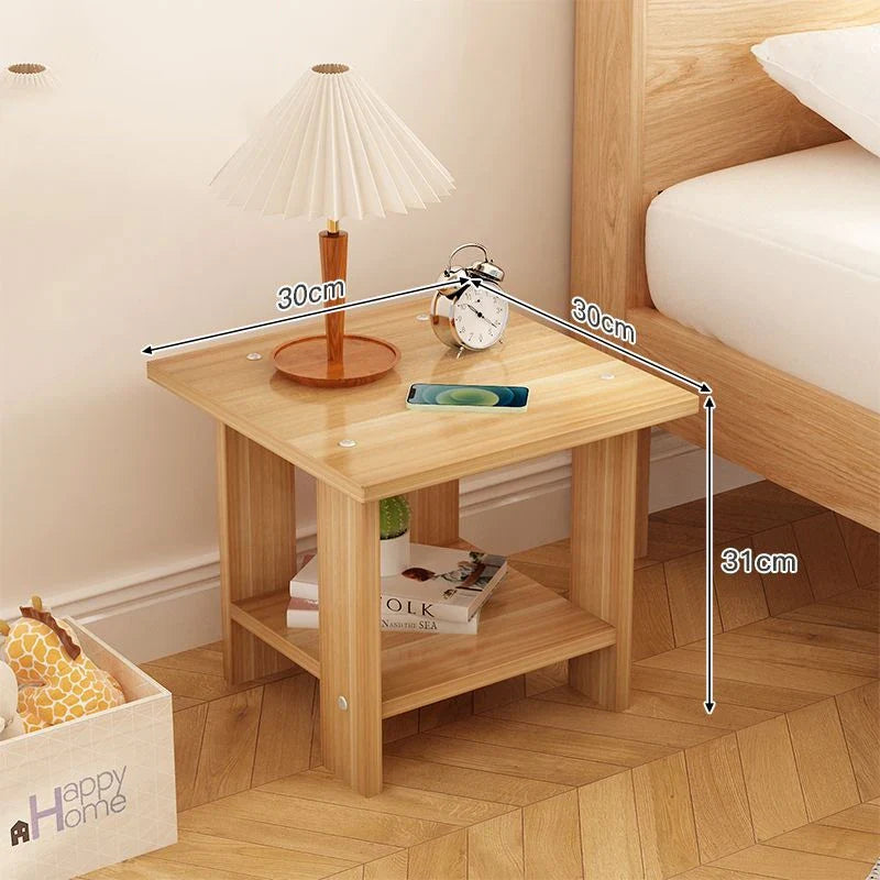BowLift | Solid Wooden Nightstand with Two Layers in Modern Design