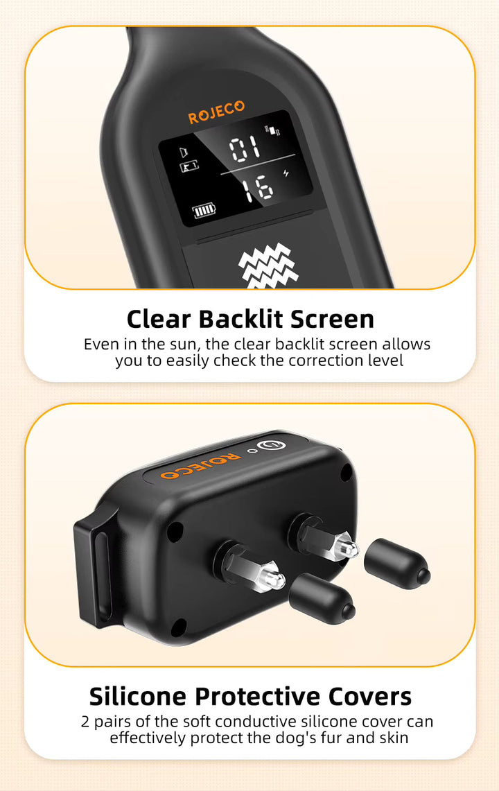 Electric Dog Training Collar with 1000m Remote & Waterproof Design – PetTrainer Bowlift