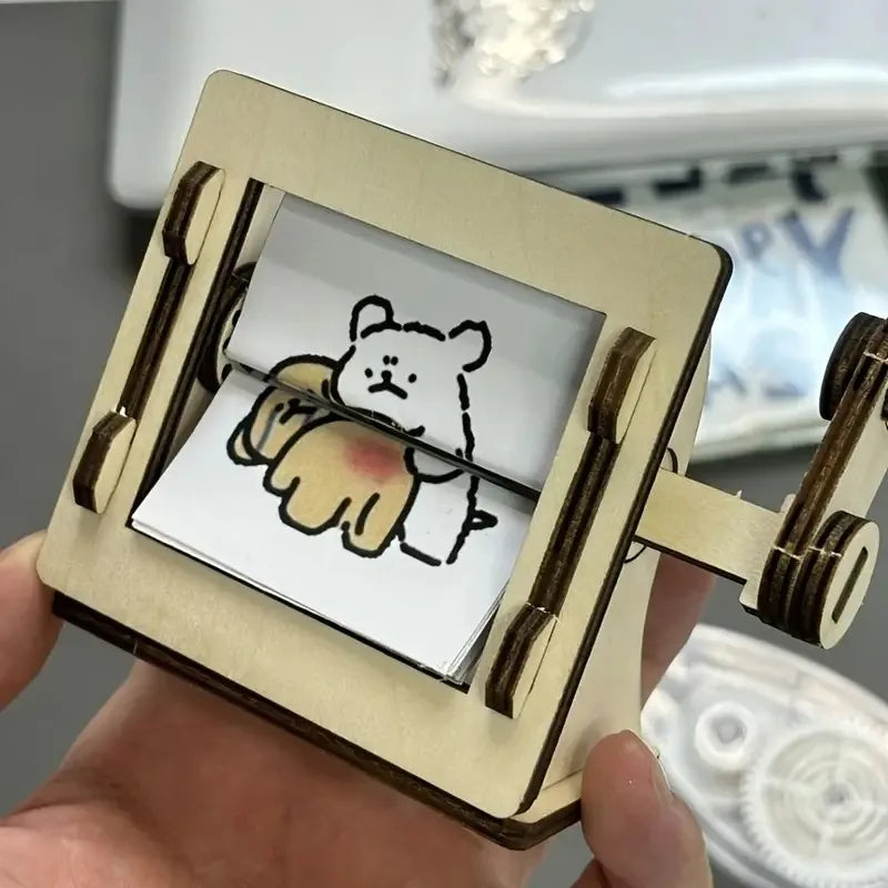 BowLift | DIY Wooden Hand-Cranked Animation Machine Desktop Decor Kit