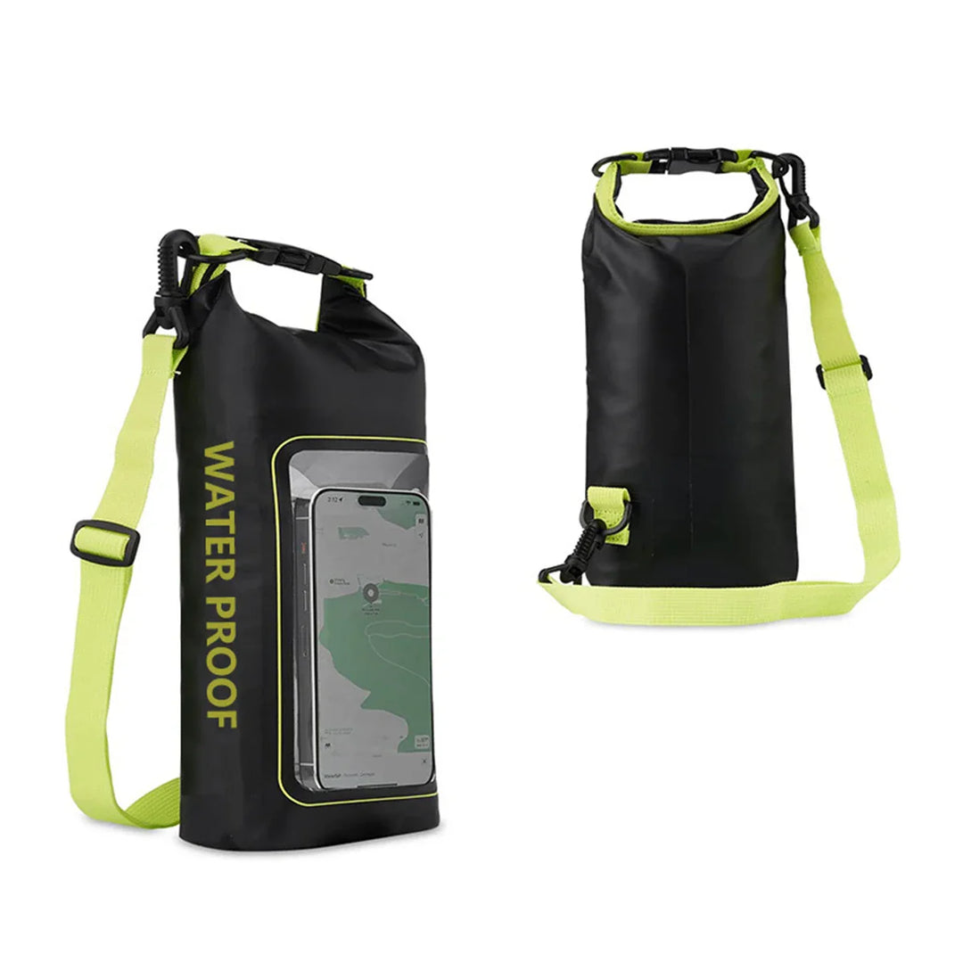 BowLift | AquaVault Waterproof Dry Bag 2L | With Touchscreen Window | Outdoor Bag for Kayaking, Trekking & Water Sports
