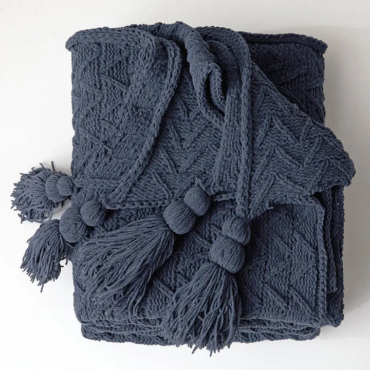 HeartCozy Blanket – Luxe Chenille Blanket with Heart Fringes Bowlift