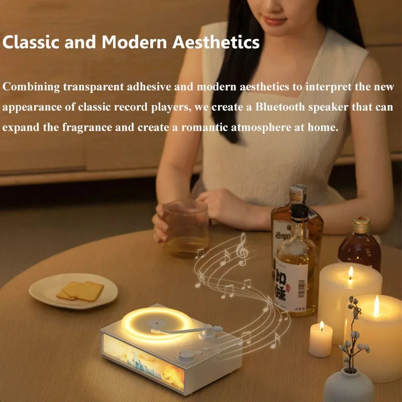 Vintage Design & LED Mood Lighting Wireless Aromatherapy Speaker | Bowlift