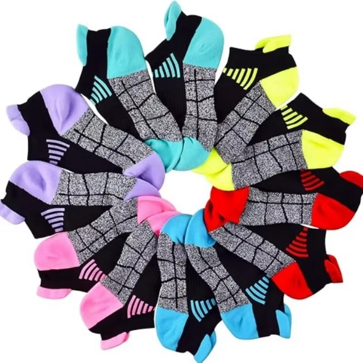 BowLift | 6 Pairs Low Cut Breathable Sports Socks for Men and Women – Sweat Absorbing Odor Resistant Thin Running Socks for Gym and Everyday Wear