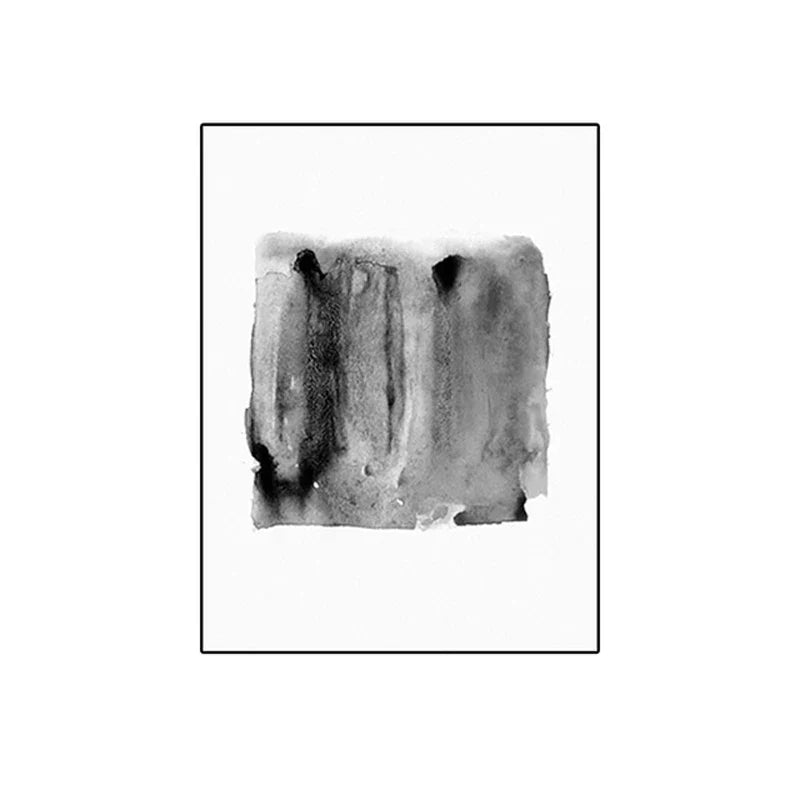 Black White Wall Art Minimalist Abstract Ink Brush Strokes Fine Art Canvas Prints Posters Pictures For Living Room Home Office Art Decor | Bowlift