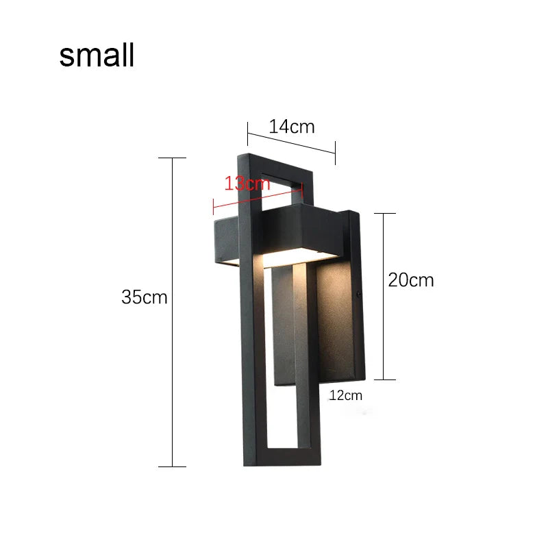 BowLift | LED Outdoor Wall Light | Waterproof & Vintage Design | 10W | Black Aluminium