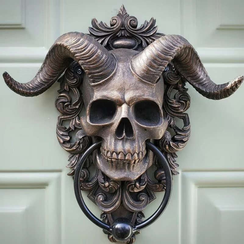 BowLift | Resin Gothic Goat Skull Door Knocker