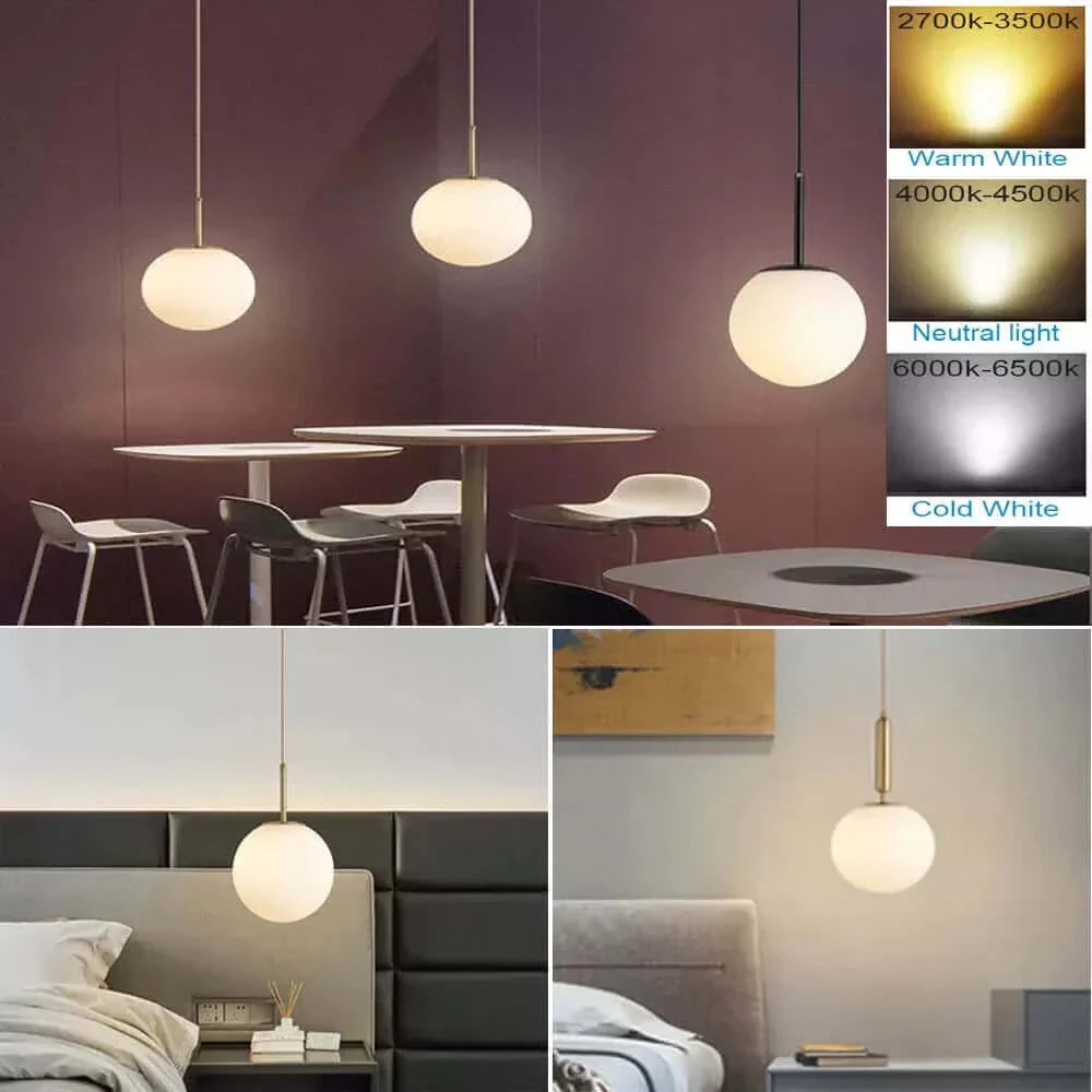 BowLift | Mid-Century Modern Glass Ball Pendant Light