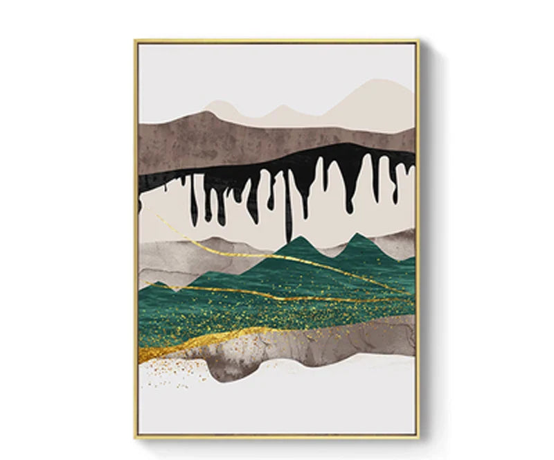 Abstract Mountain Landscape Wall Art Fine Art Canvas Prints Pictures For Modern Apartment Living Room Bedroom Hotel Room Art Decor | Bowlift