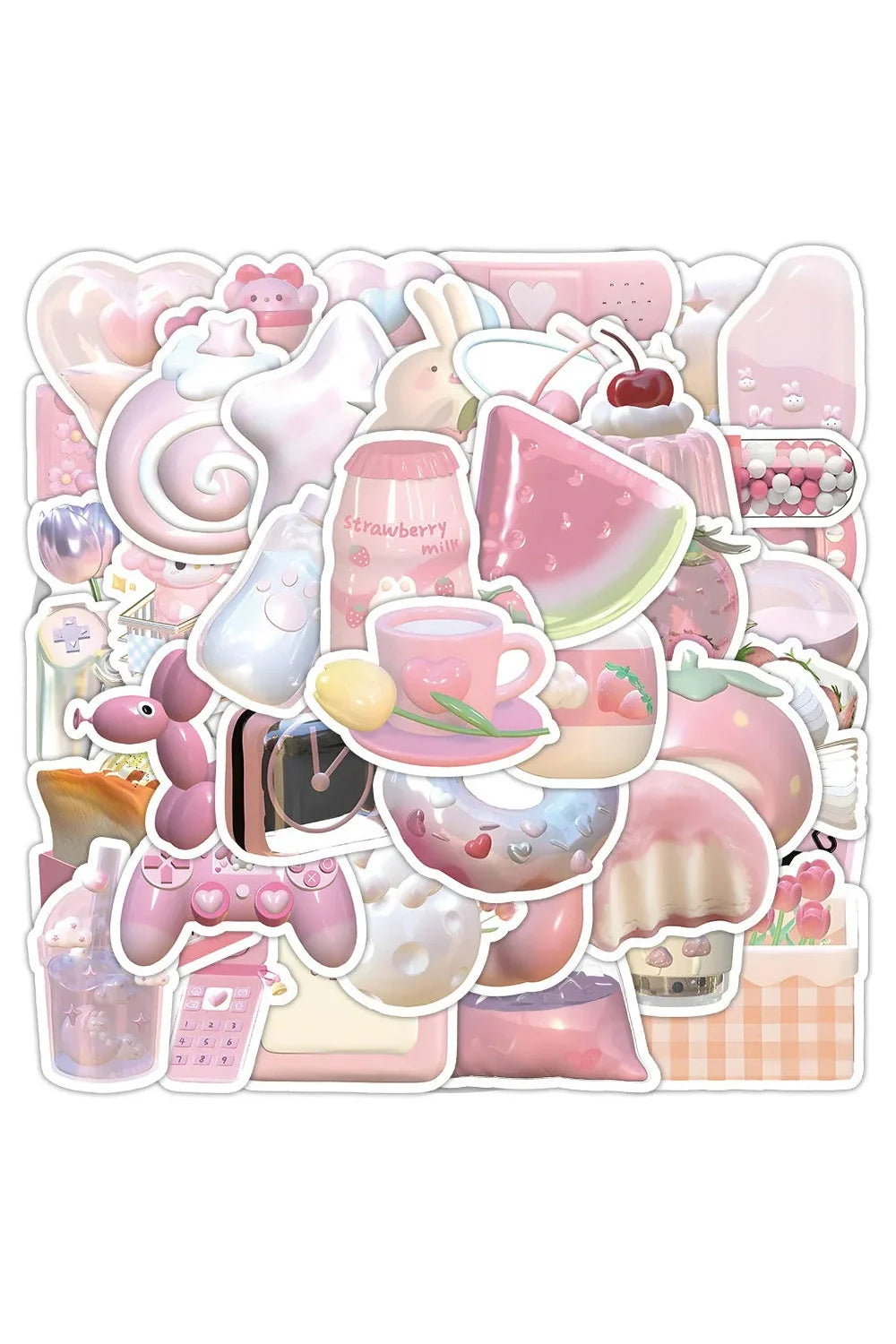 Pink Dream 3D Sticker | Bowlift