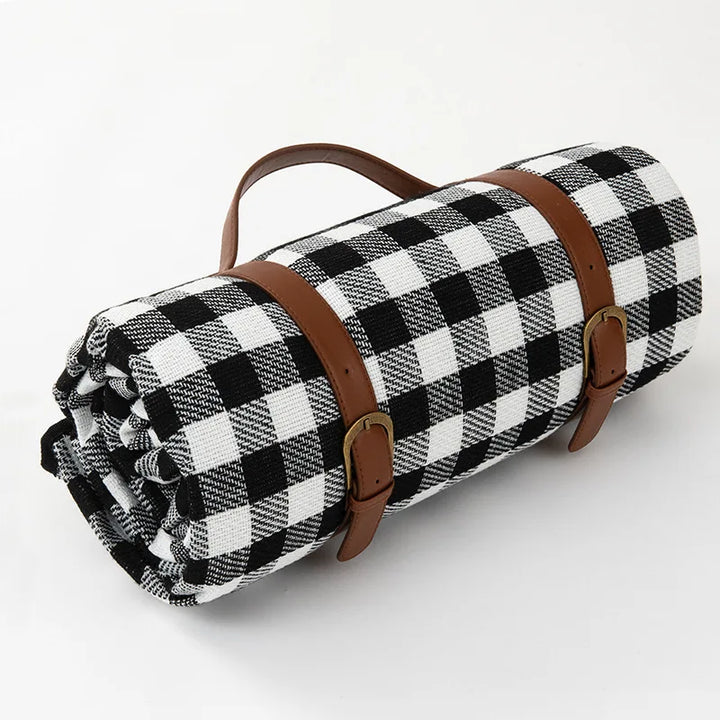 NovaPlaid | Waterproof foldable picnic blanket with carry strap | Bowlift