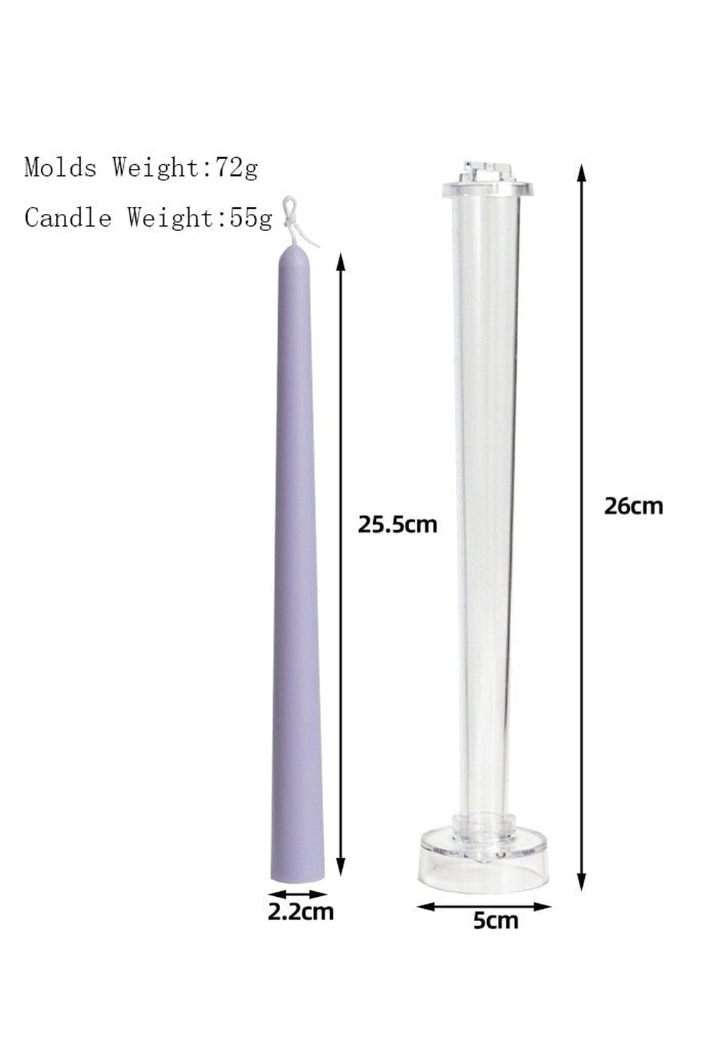 striped column candle shape | Bowlift