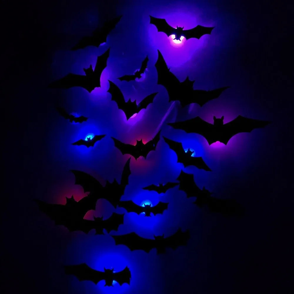 BowLift | Luminous LED Bat Wall Stickers 24PCS